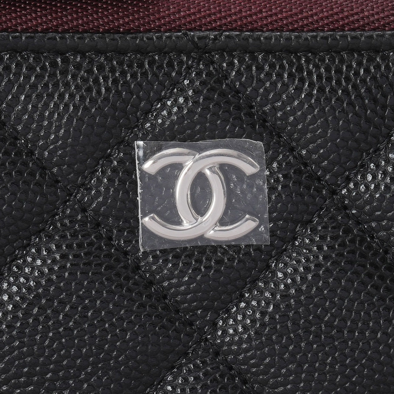 CHANEL(USED)샤넬 캐비어 미니 파우치 블랙은장