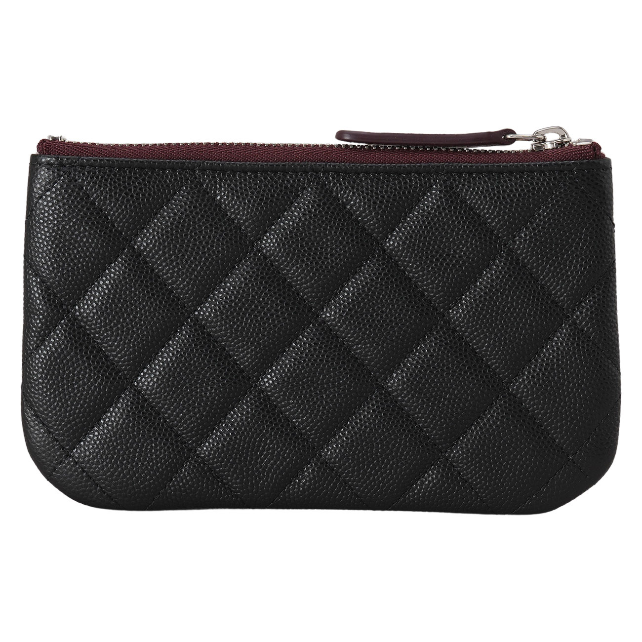 CHANEL(USED)샤넬 캐비어 미니 파우치 블랙은장