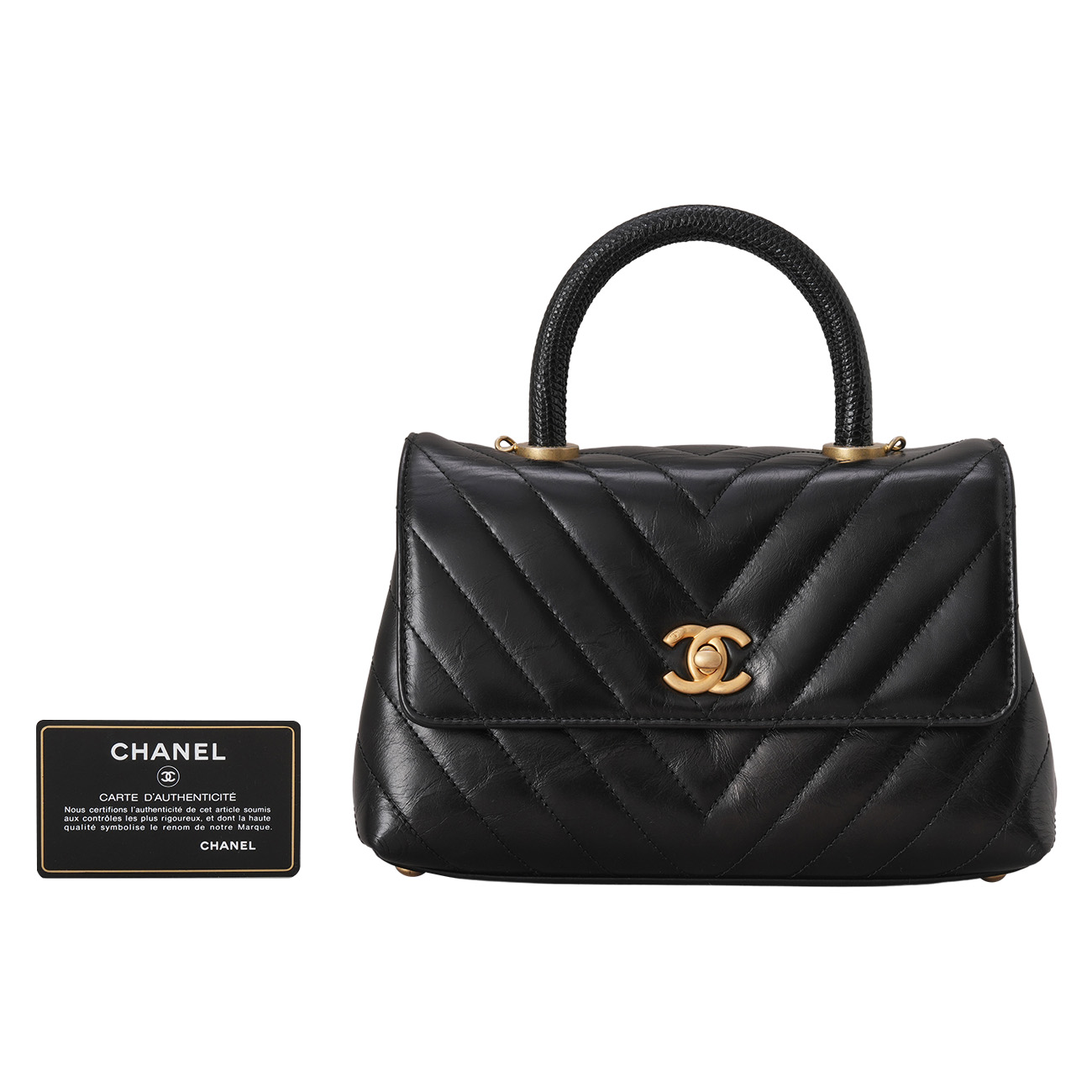 CHANEL(USED)샤넬 쉐브론 코코핸들 스몰 백