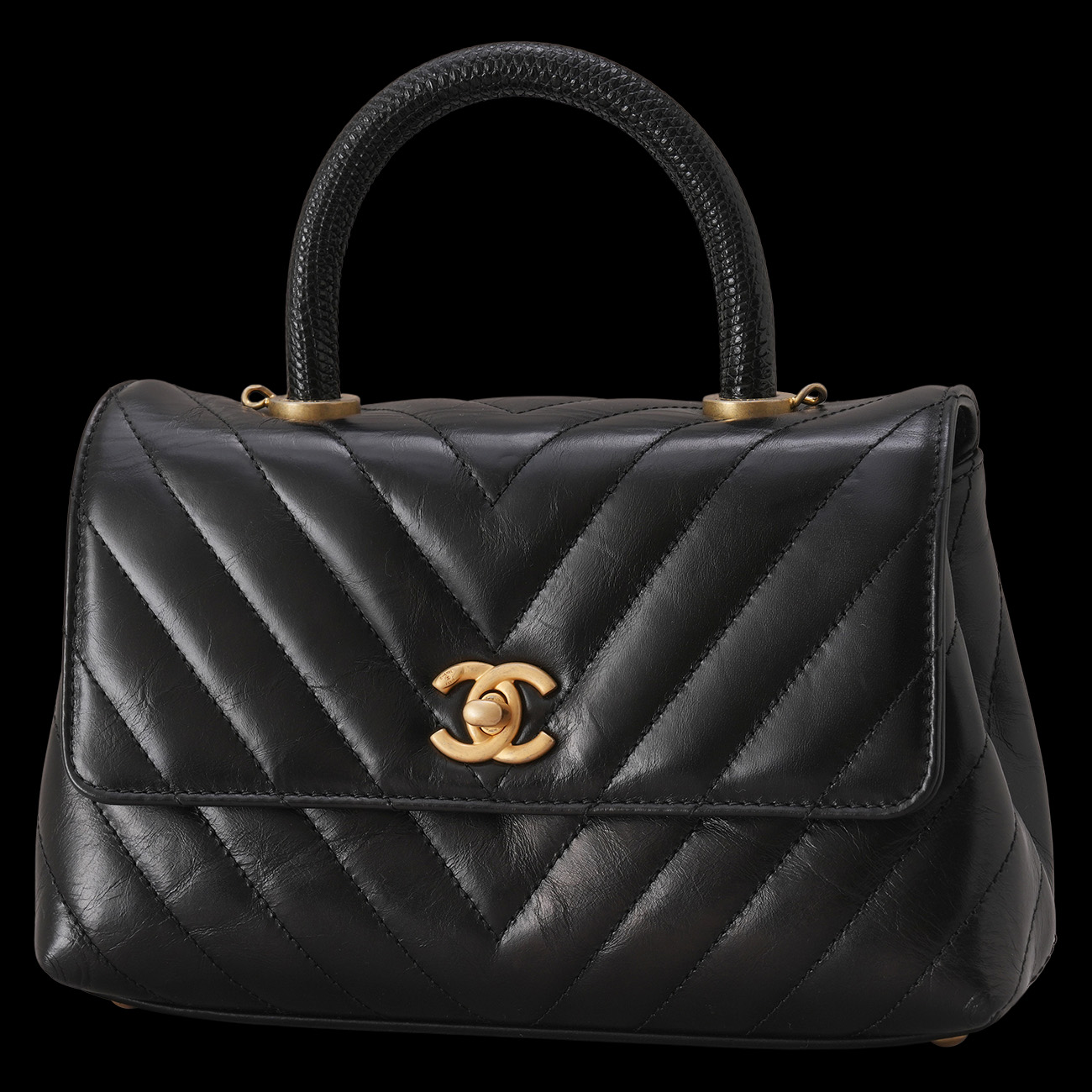 CHANEL(USED)샤넬 쉐브론 코코핸들 스몰 백