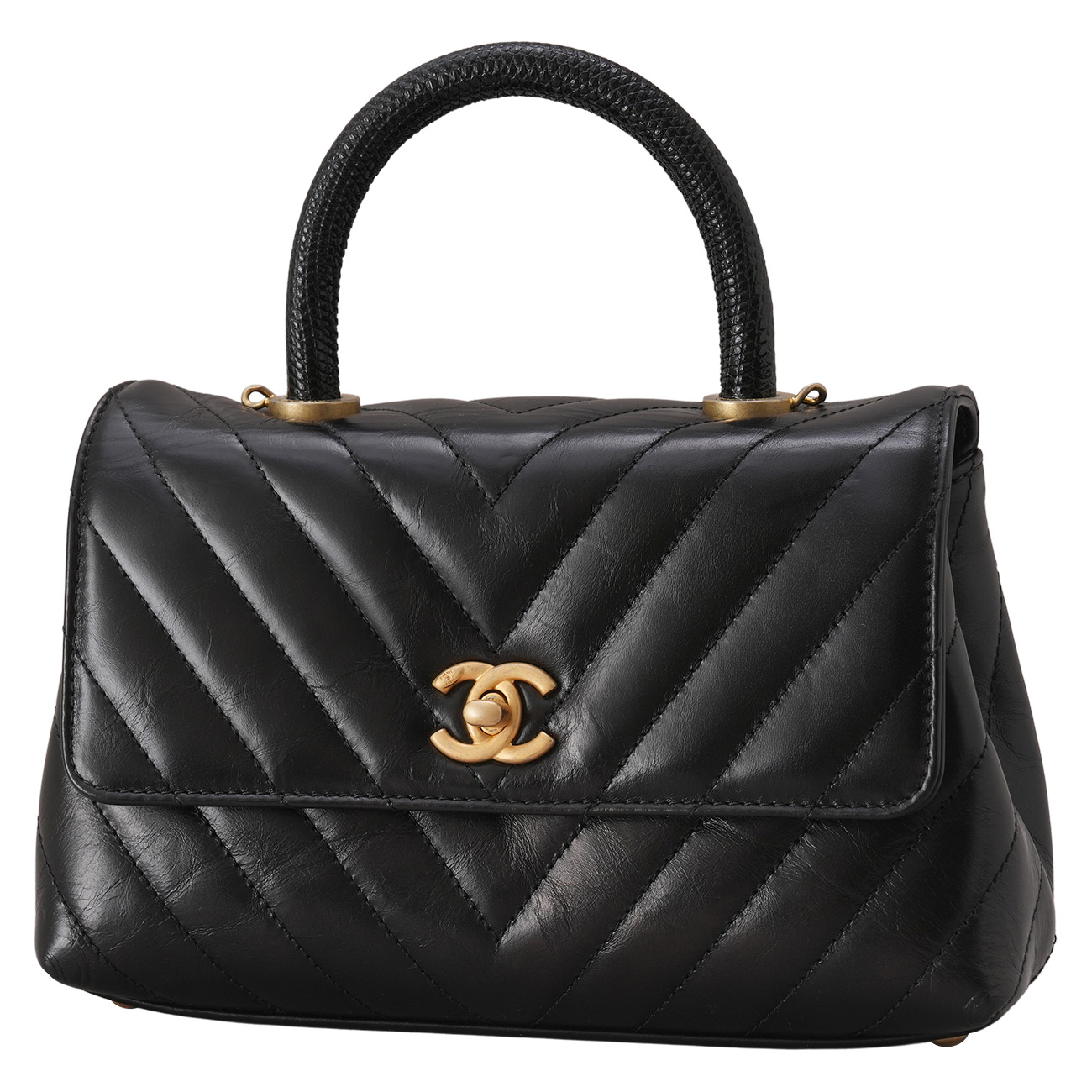 CHANEL(USED)샤넬 쉐브론 코코핸들 스몰 백