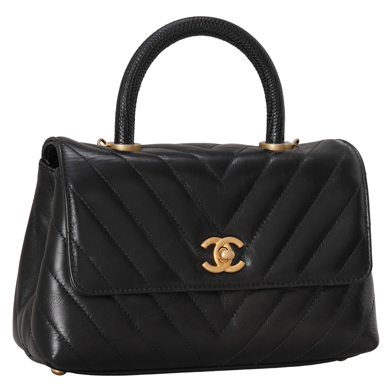 CHANEL(USED)샤넬 쉐브론 코코핸들 스몰 백
