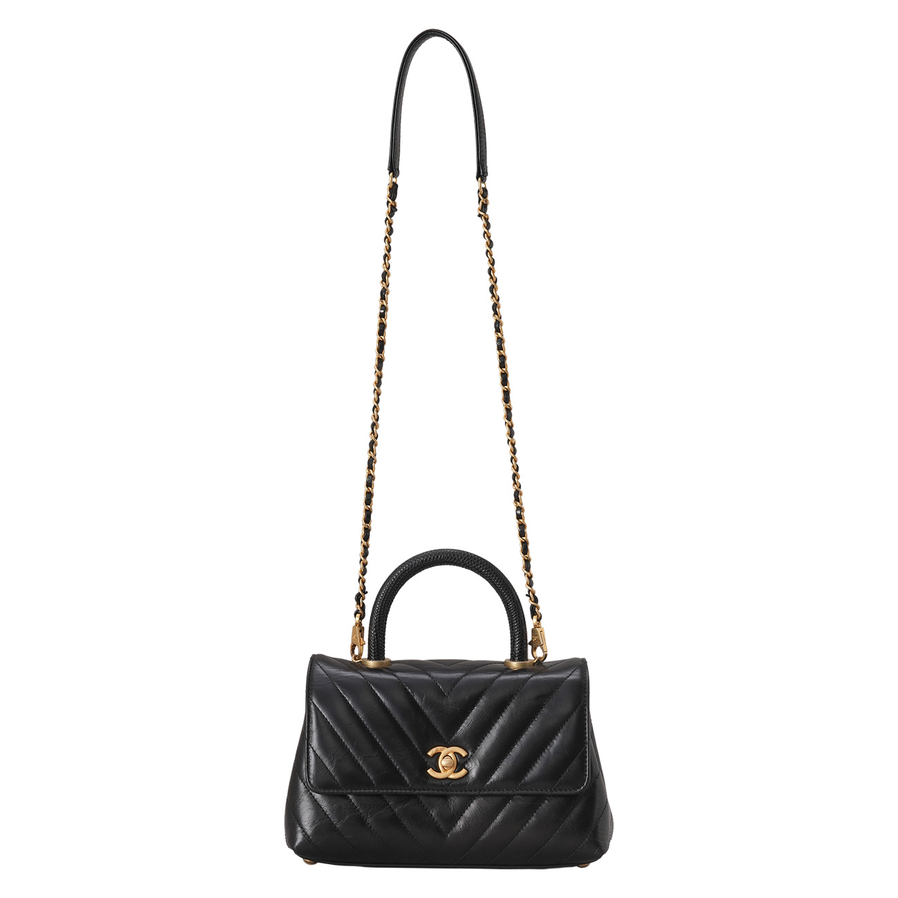 CHANEL(USED)샤넬 쉐브론 코코핸들 스몰 백