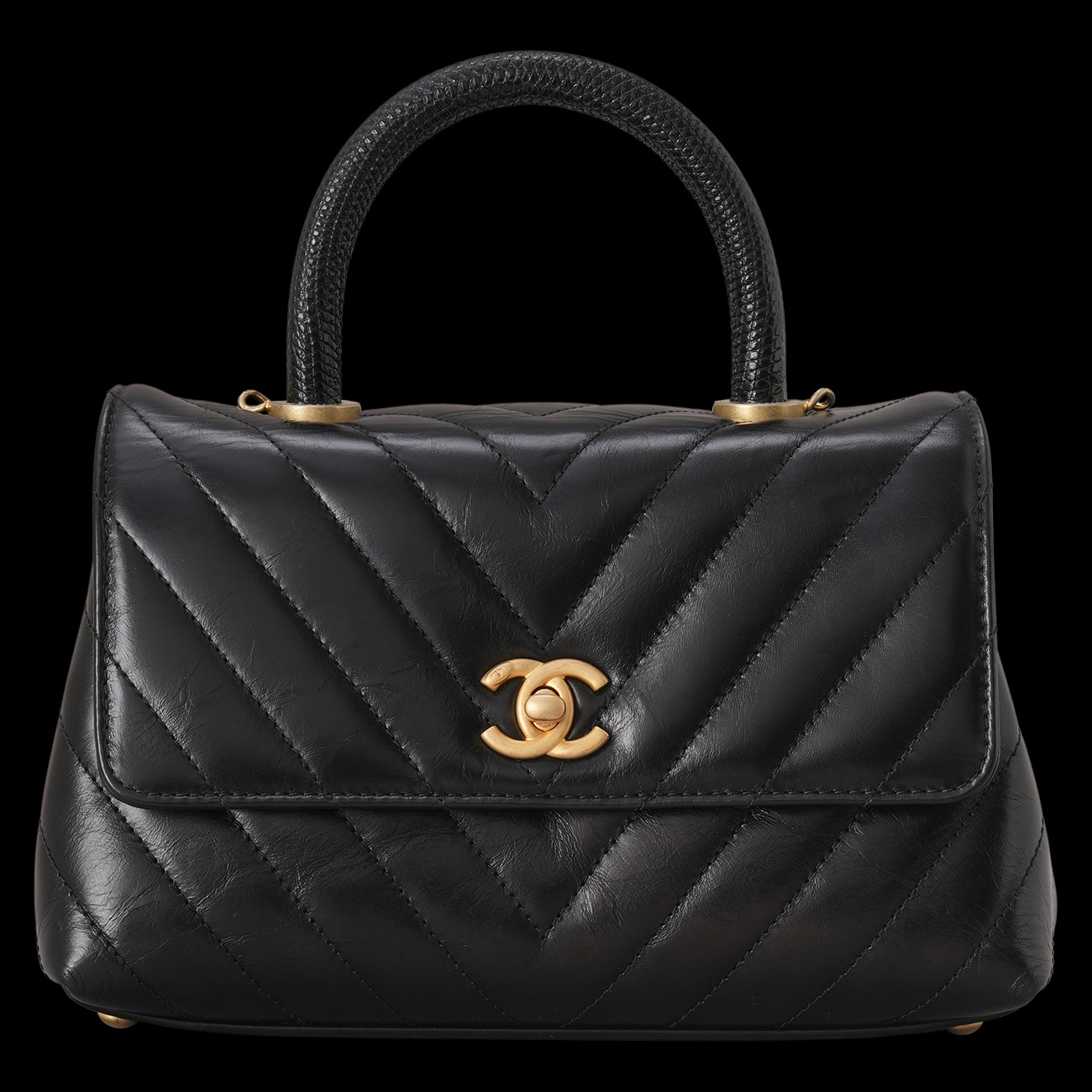 CHANEL(USED)샤넬 쉐브론 코코핸들 스몰 백