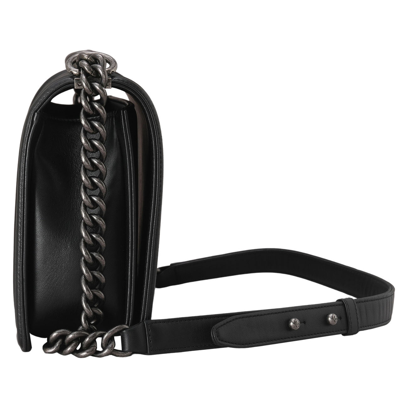 CHANEL(USED)샤넬 A92193 램스킨 보이백 뉴미듐