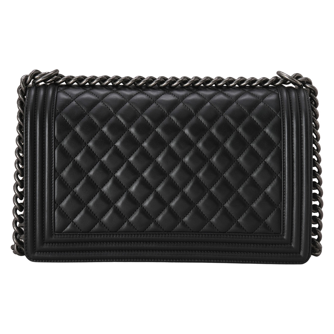 CHANEL(USED)샤넬 A92193 램스킨 보이백 뉴미듐