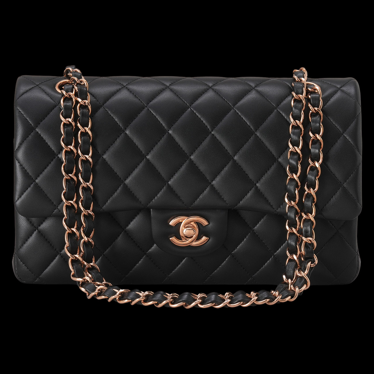 CHANEL(USED)샤넬 A01112 램스킨 클래식 미듐 플랩백