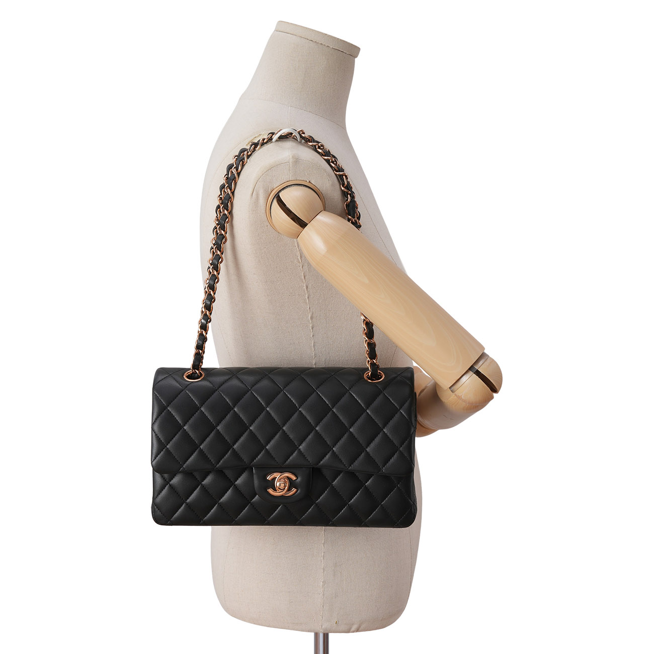 CHANEL(USED)샤넬 A01112 램스킨 클래식 미듐 플랩백