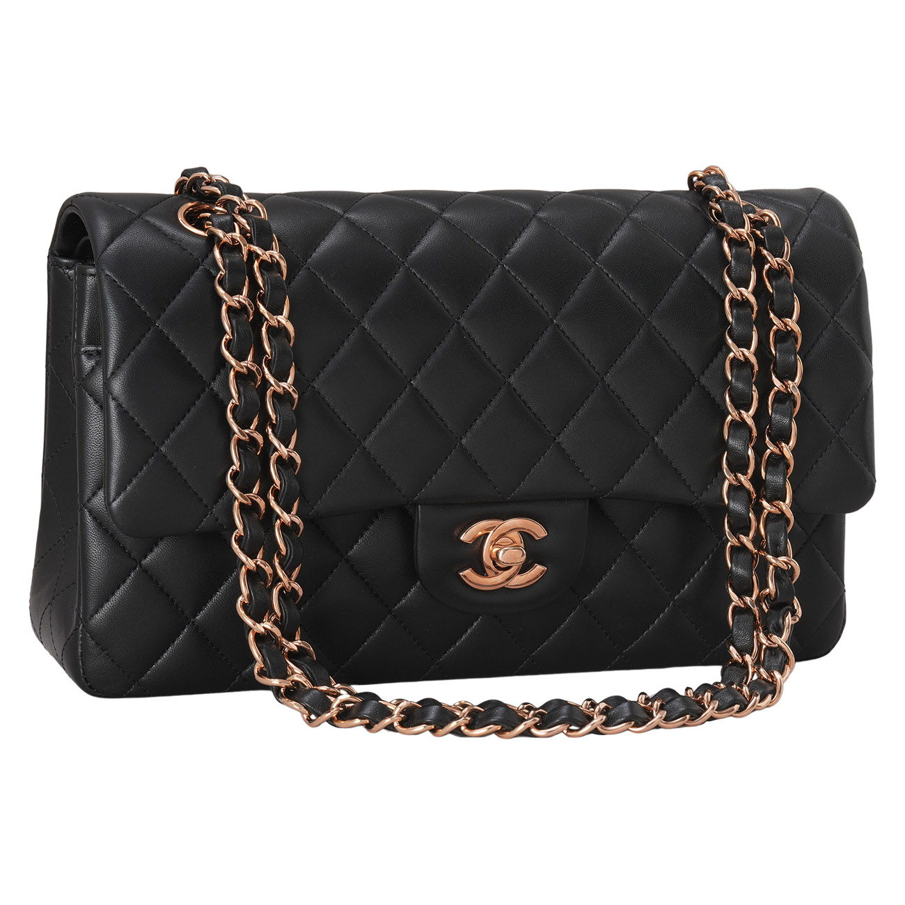 CHANEL(USED)샤넬 A01112 램스킨 클래식 미듐 플랩백