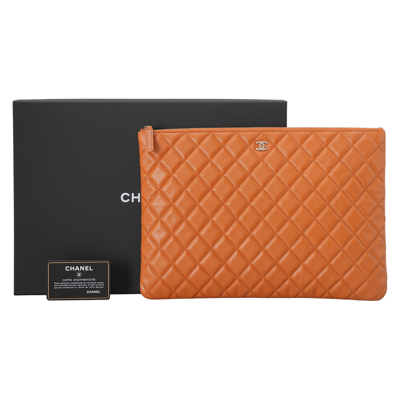 CHANEL(USED)샤넬 A82552 캐비어 클래식 클러치 라지