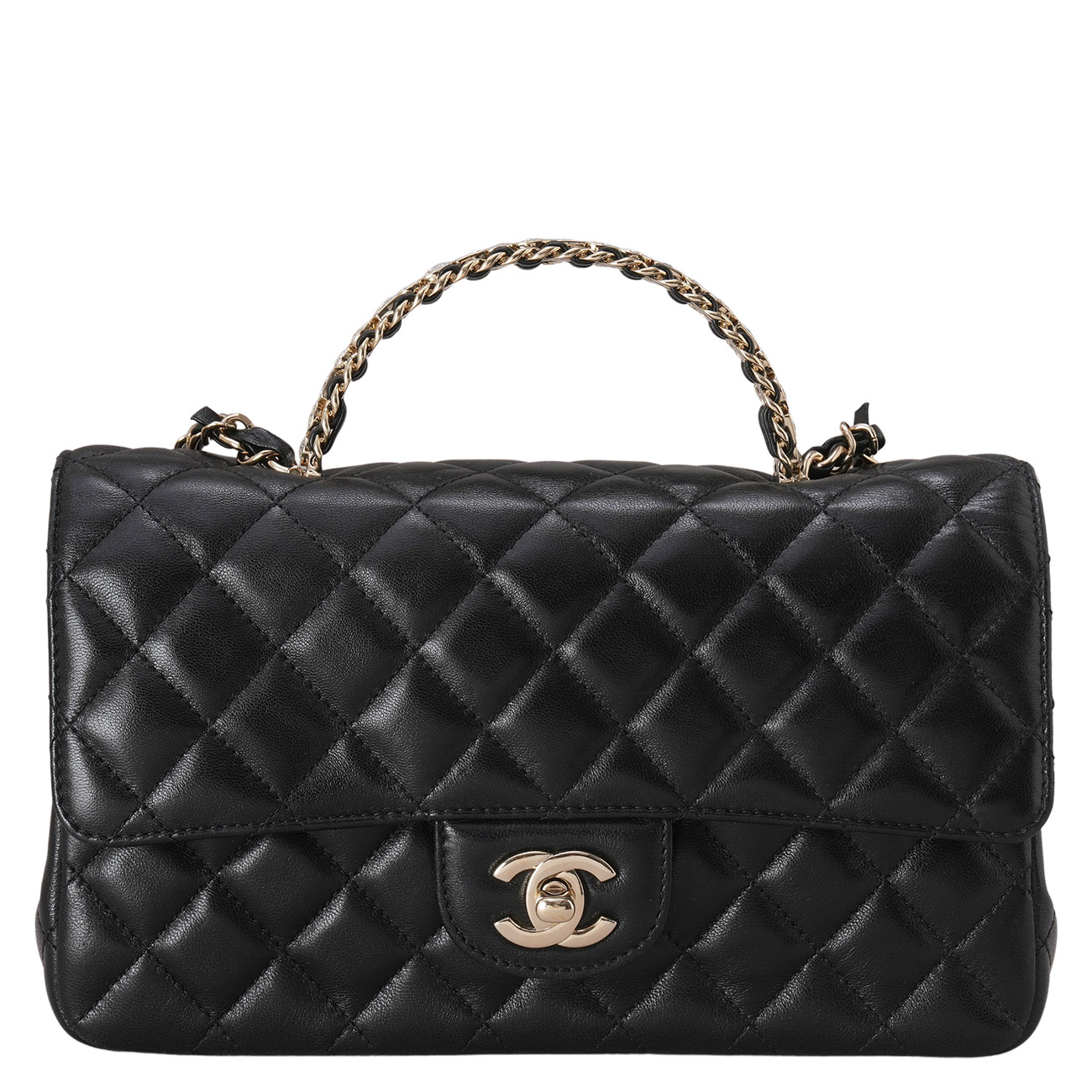 CHANEL(USED)샤넬 시즌 클래식 크리스탈 탑 핸들백 (N3L6HXE3