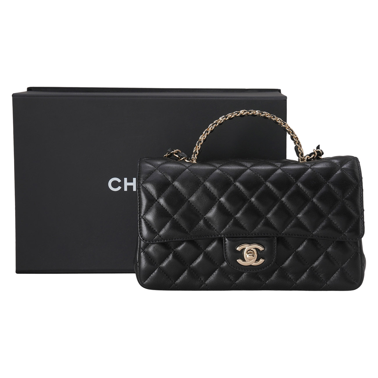 CHANEL(USED)샤넬 시즌 클래식 크리스탈 탑 핸들백 (N3L6HXE3