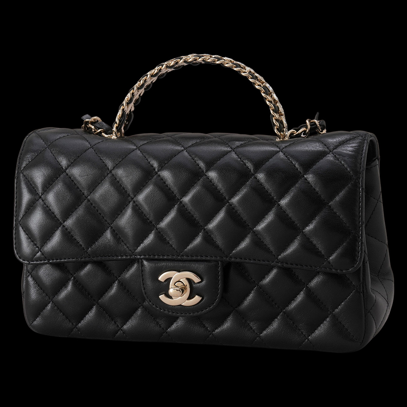 CHANEL(USED)샤넬 시즌 클래식 크리스탈 탑 핸들백 (N3L6HXE3