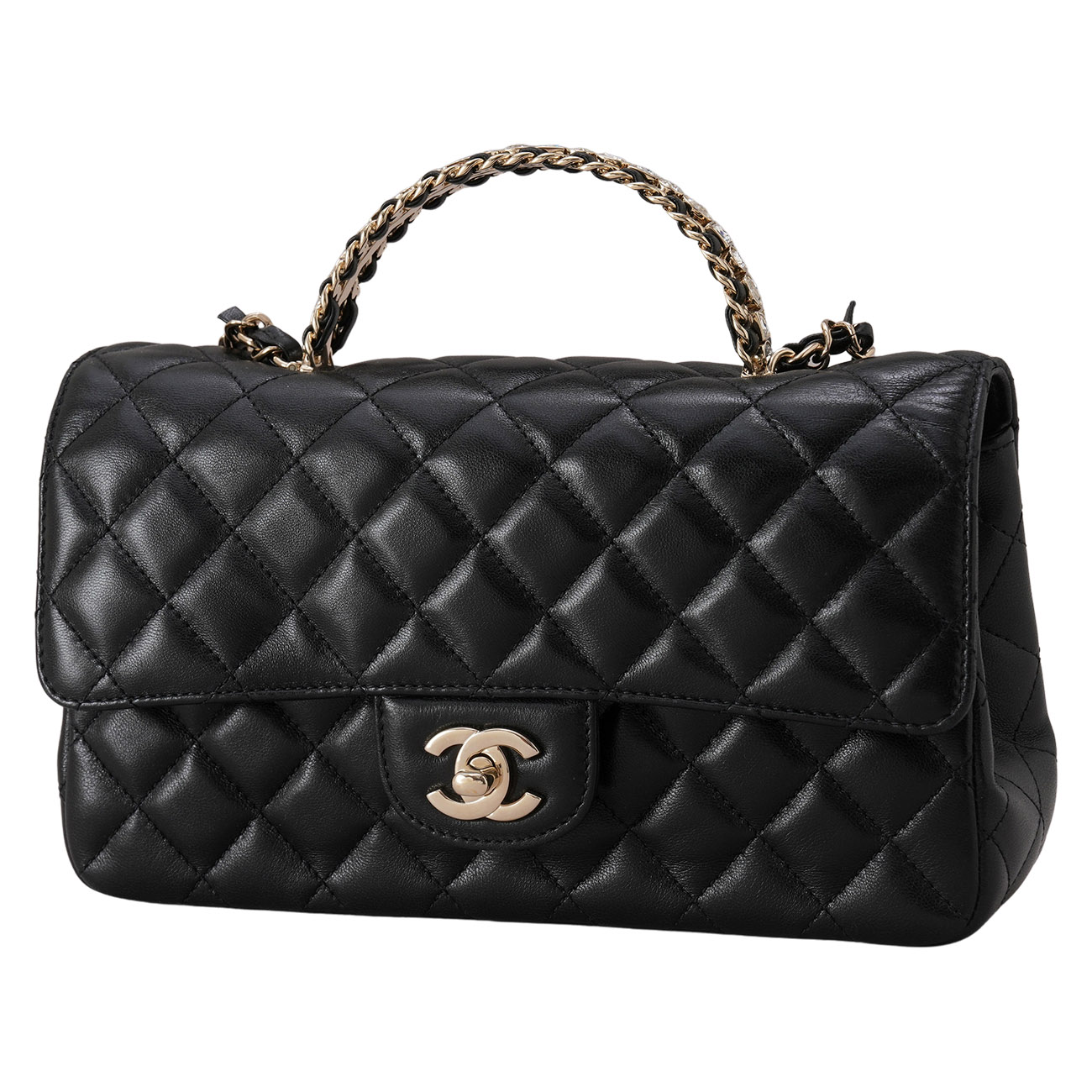 CHANEL(USED)샤넬 시즌 클래식 크리스탈 탑 핸들백 (N3L6HXE3