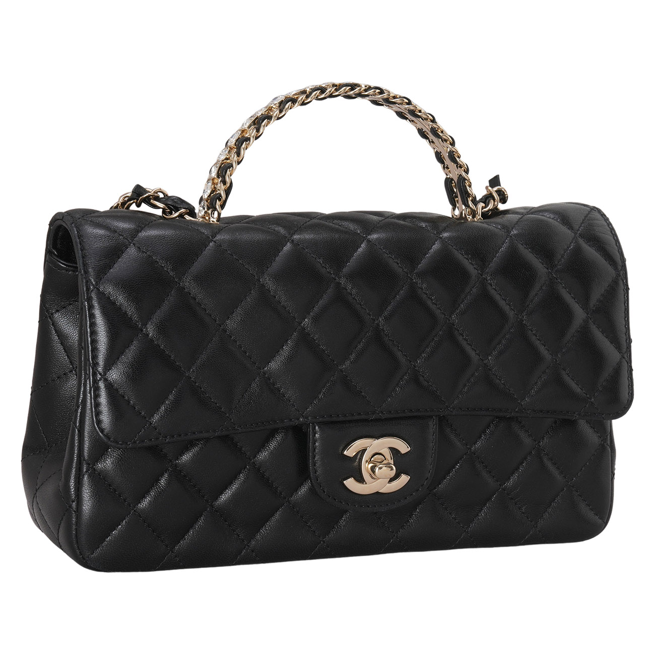 CHANEL(USED)샤넬 시즌 클래식 크리스탈 탑 핸들백 (N3L6HXE3