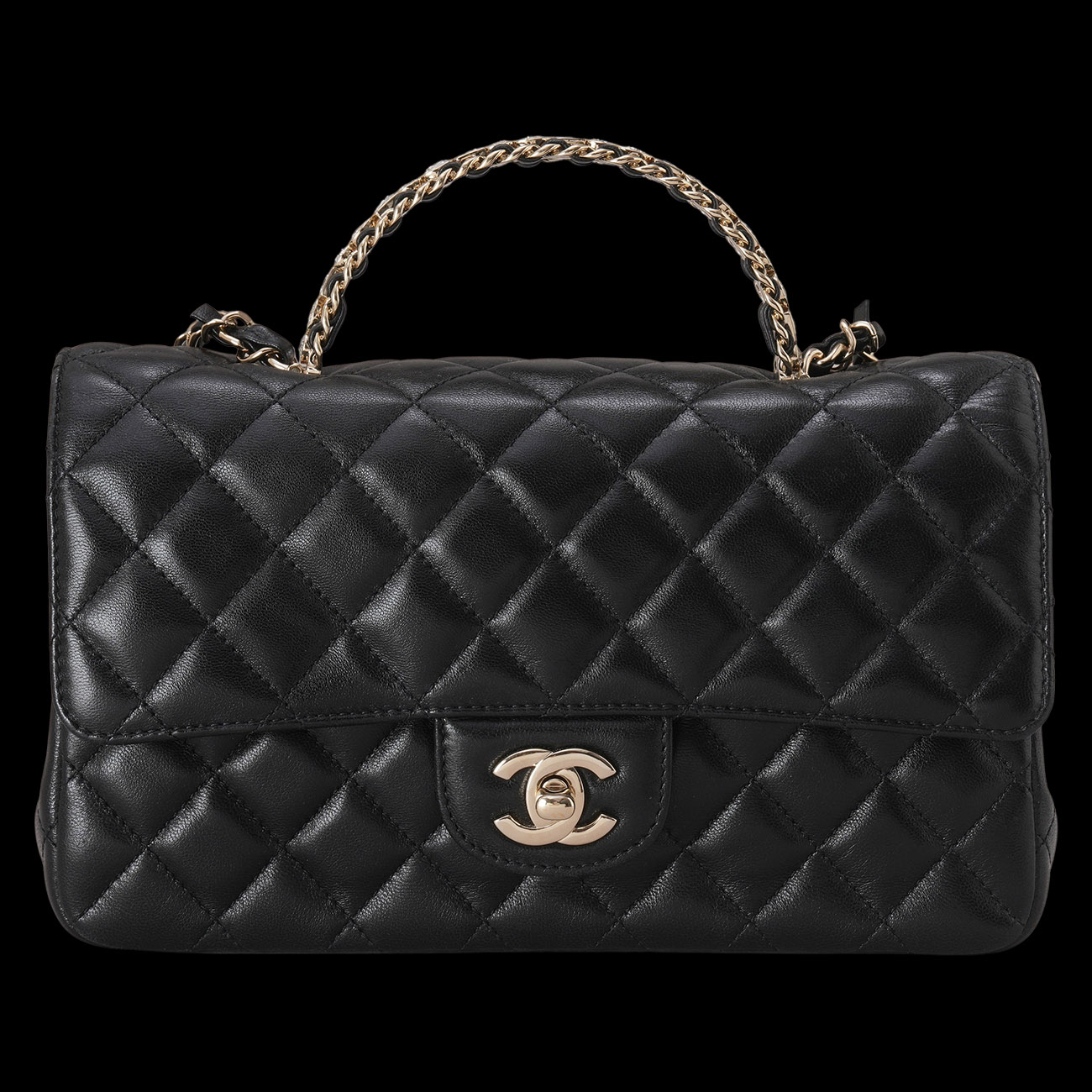 CHANEL(USED)샤넬 시즌 클래식 크리스탈 탑 핸들백 (N3L6HXE3