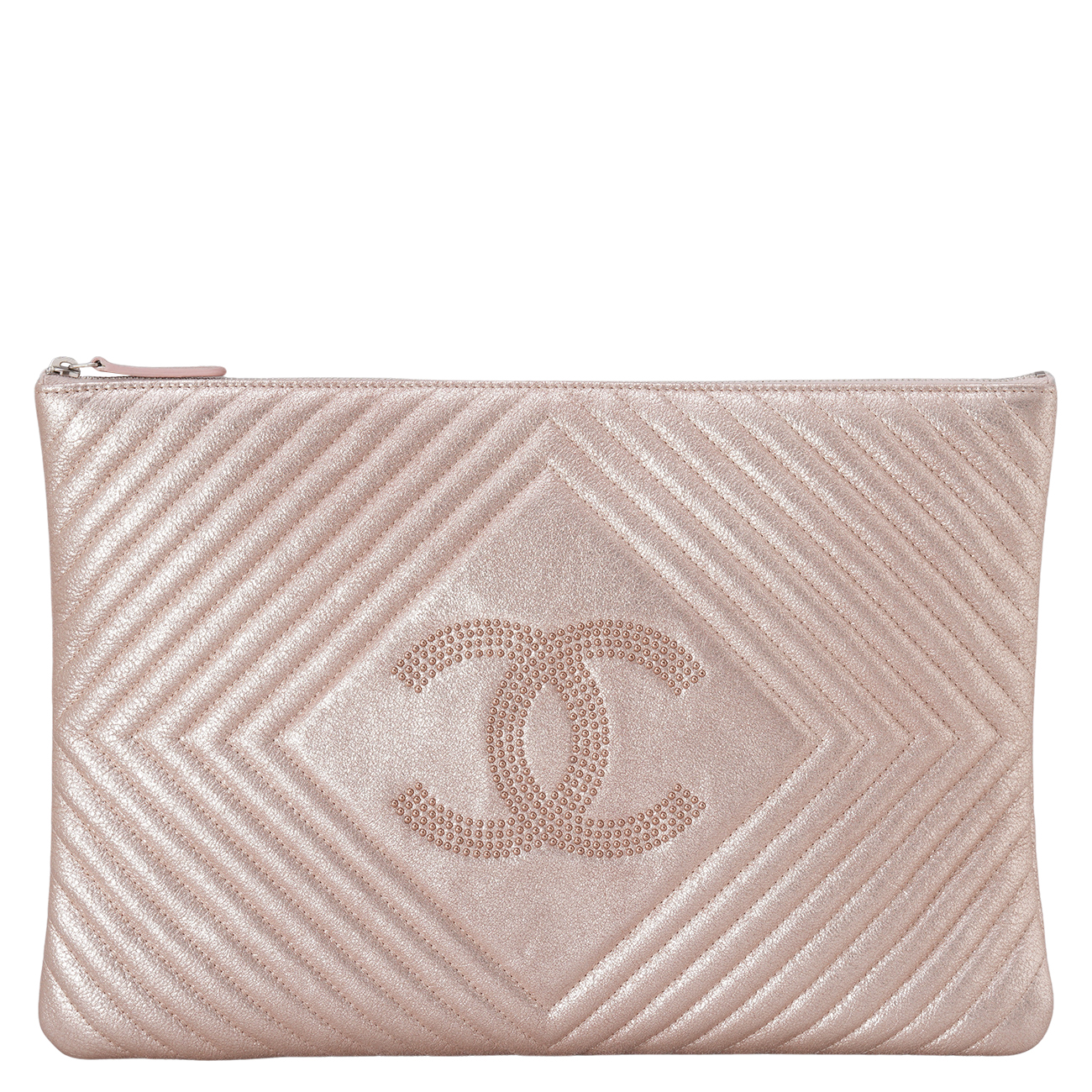 CHANEL(USED)샤넬 시즌 CC로고 라지 클러치