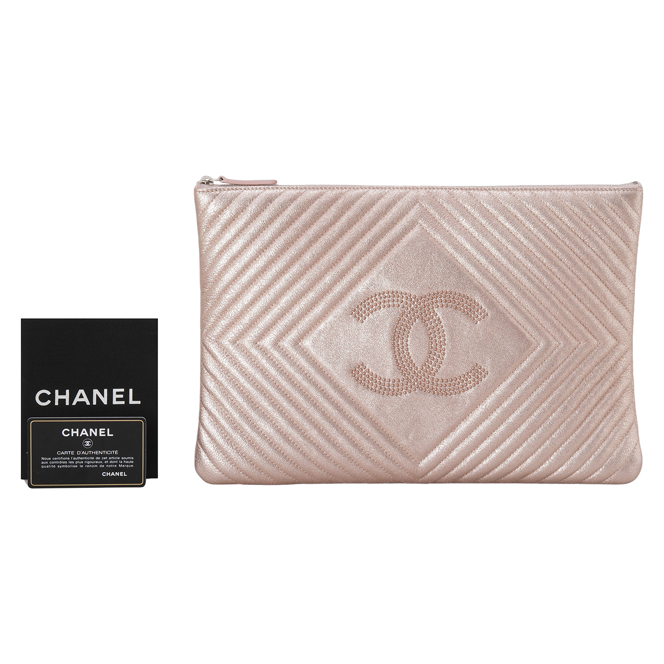 CHANEL(USED)샤넬 시즌 CC로고 라지 클러치