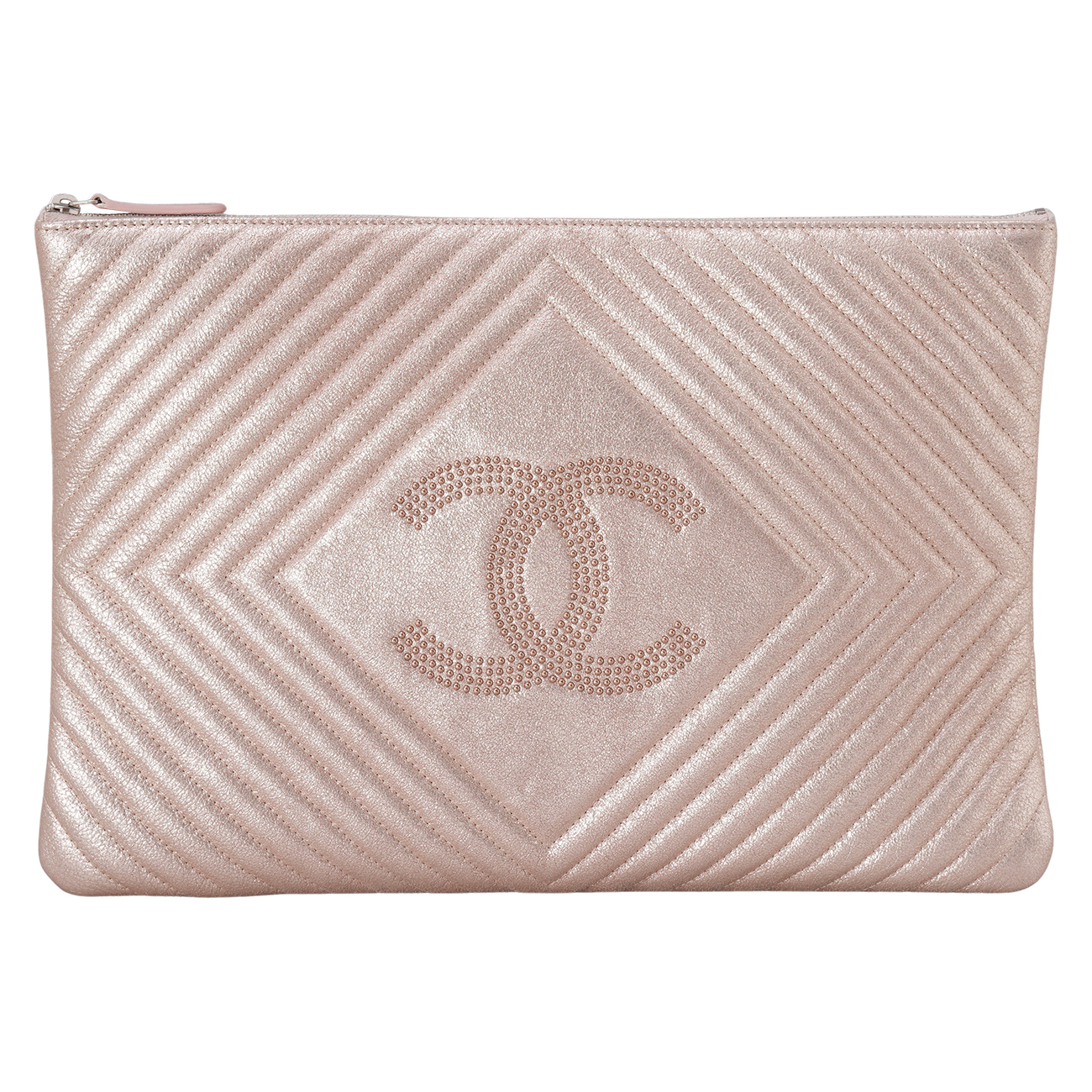CHANEL(USED)샤넬 시즌 CC로고 라지 클러치