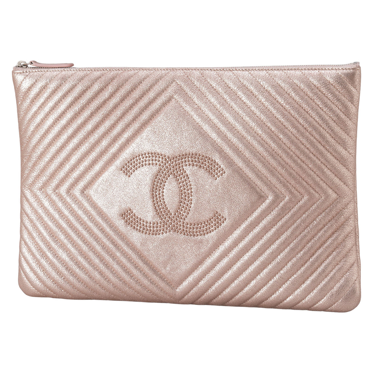 CHANEL(USED)샤넬 시즌 CC로고 라지 클러치