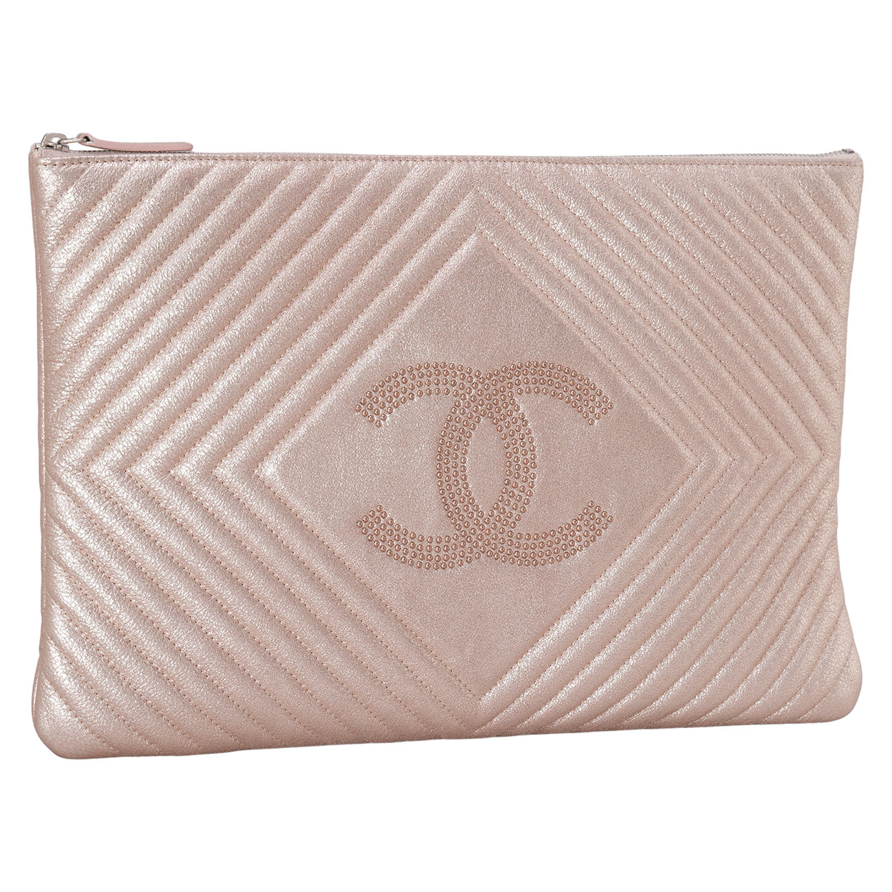 CHANEL(USED)샤넬 시즌 CC로고 라지 클러치
