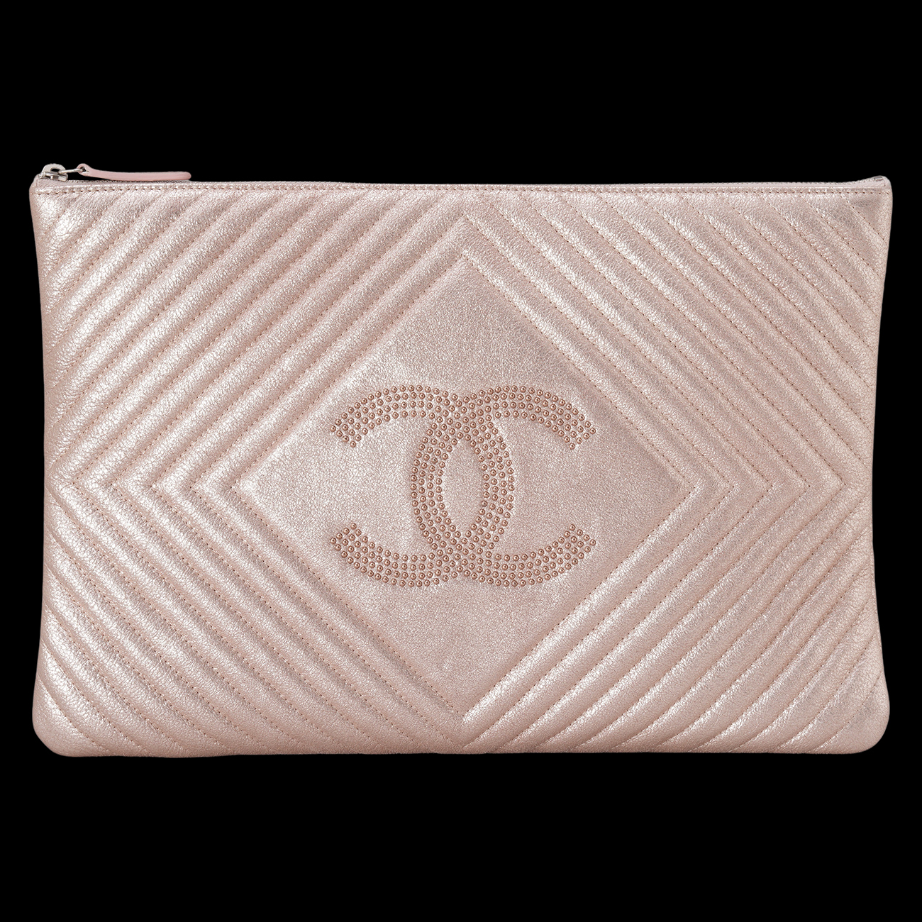 CHANEL(USED)샤넬 시즌 CC로고 라지 클러치
