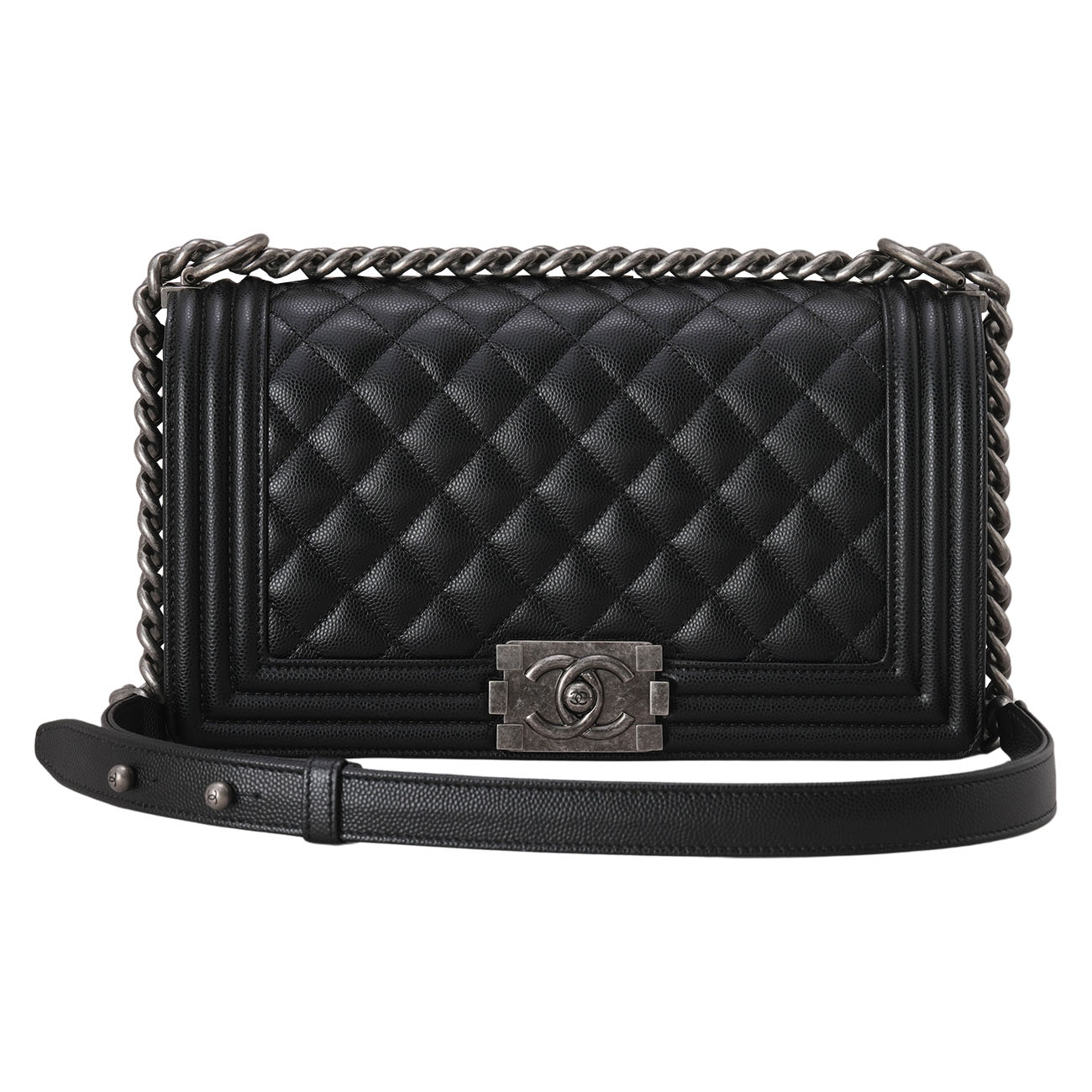 CHANEL(USED)샤넬 A67086 캐비어 보이백 미듐