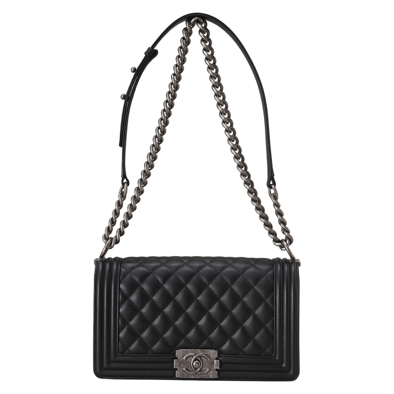 CHANEL(USED)샤넬 A67086 캐비어 보이백 미듐
