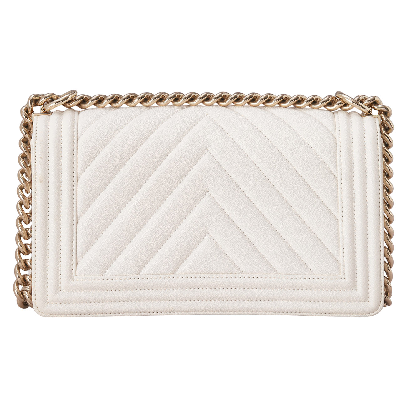 CHANEL(USED)샤넬 A67086 캐비어 쉐브론 보이백 미듐