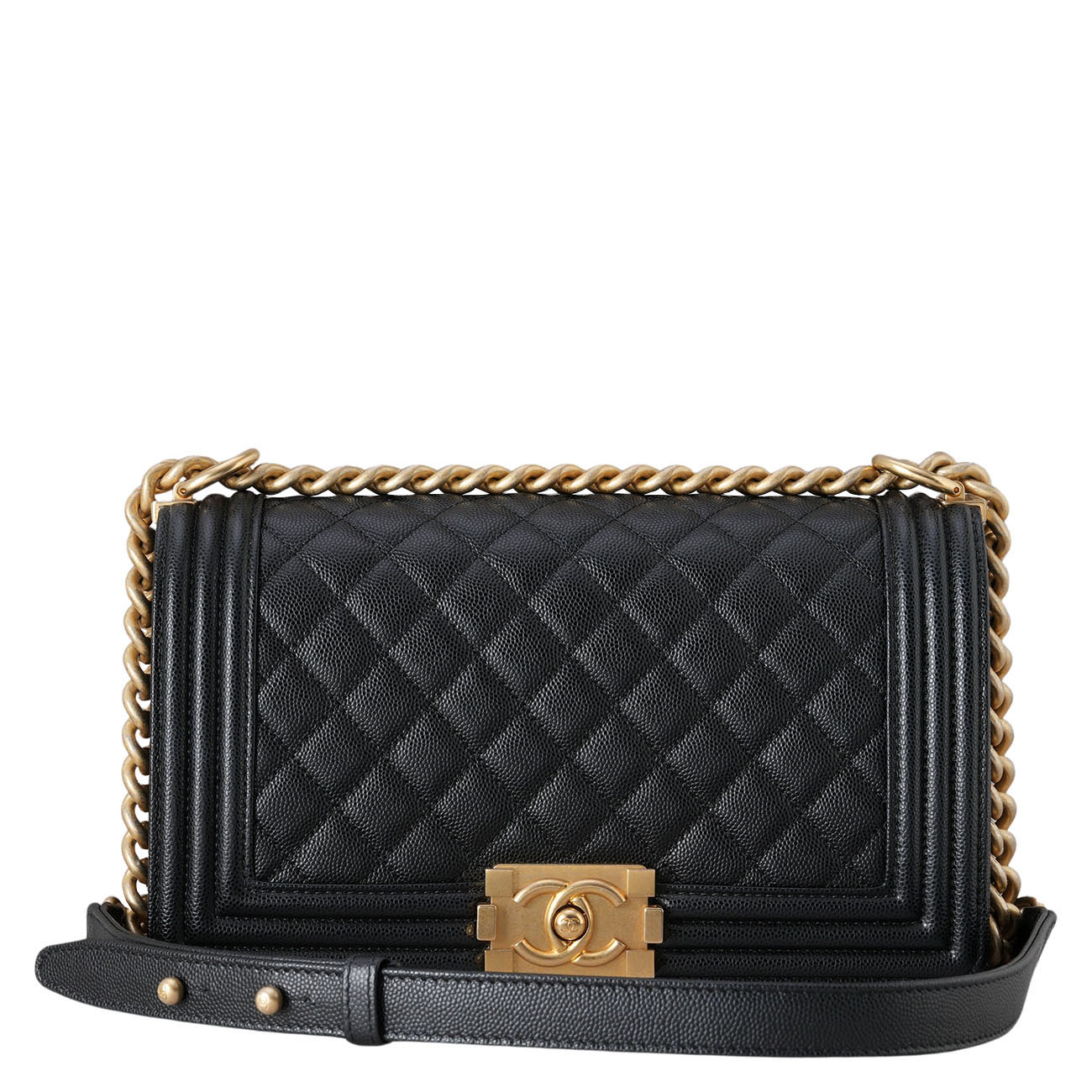CHANEL(USED)샤넬 캐비어 보이샤넬 미듐 플랩백