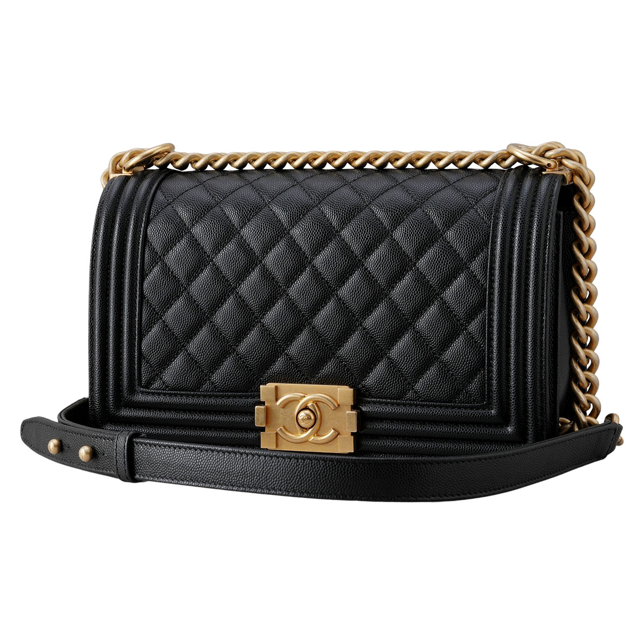 CHANEL(USED)샤넬 캐비어 보이샤넬 미듐 플랩백