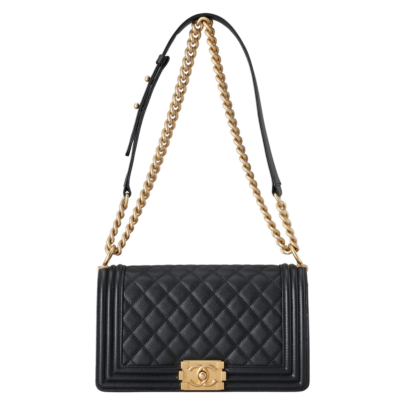 CHANEL(USED)샤넬 캐비어 보이샤넬 미듐 플랩백