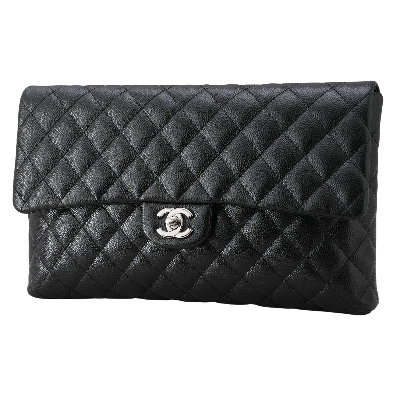 CHANEL(USED)샤넬 캐비어 클래식 플랩 클러치