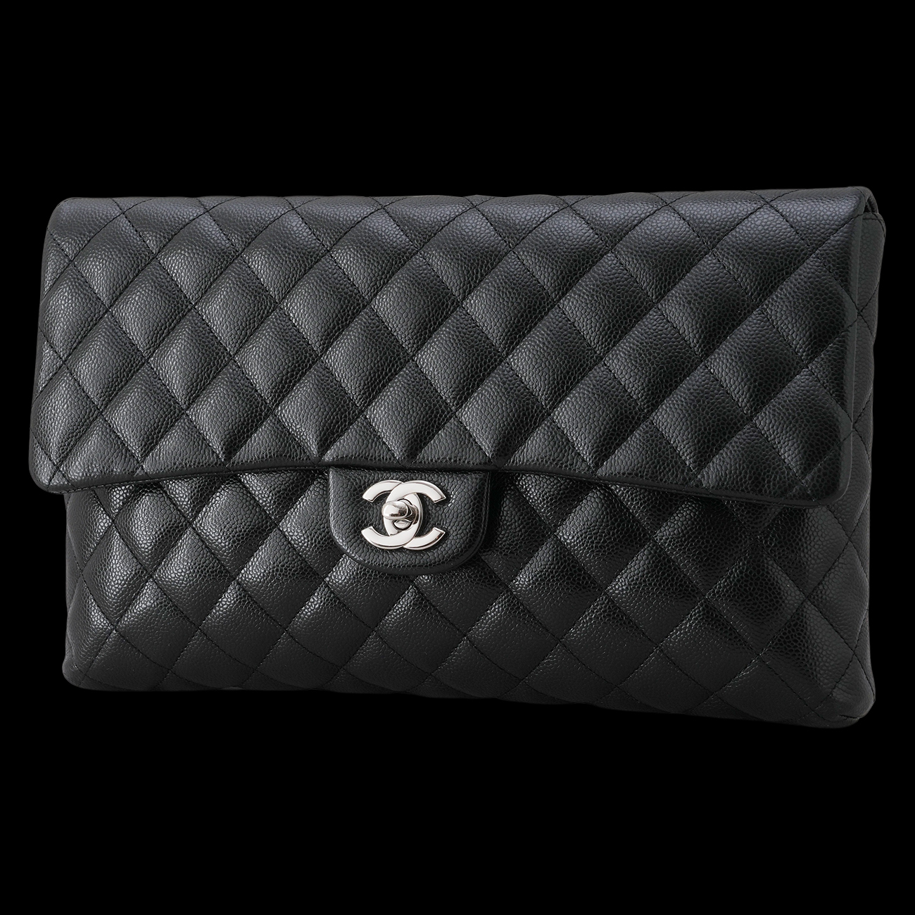 CHANEL(USED)샤넬 캐비어 클래식 플랩 클러치