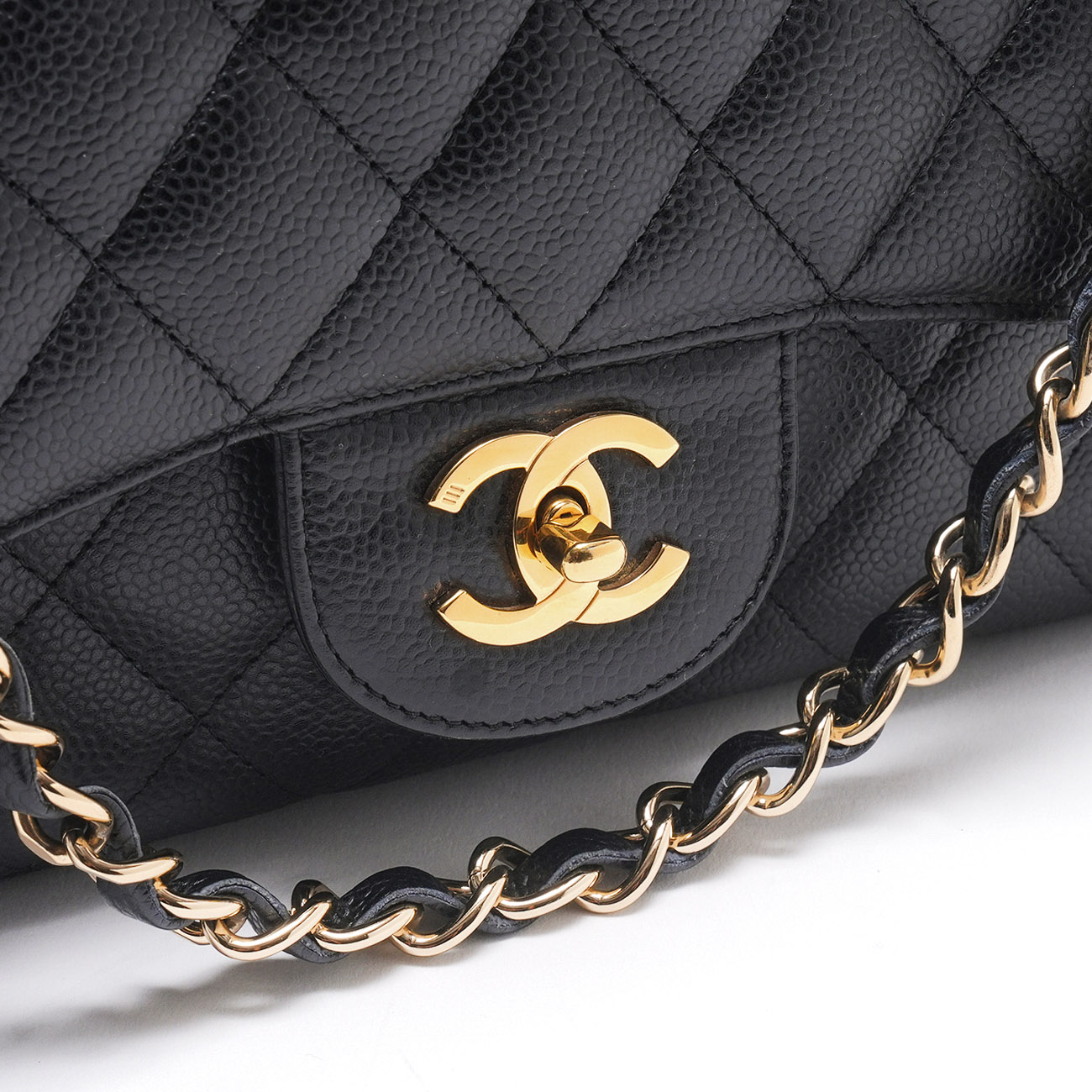 CHANEL(USED)샤넬 A28600 캐비어 클래식 라지 원플랩백