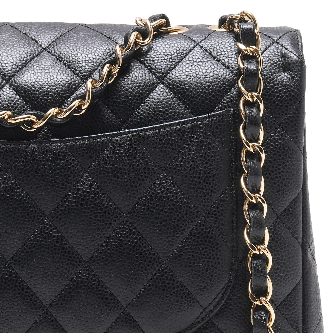 CHANEL(USED)샤넬 A28600 캐비어 클래식 라지 원플랩백