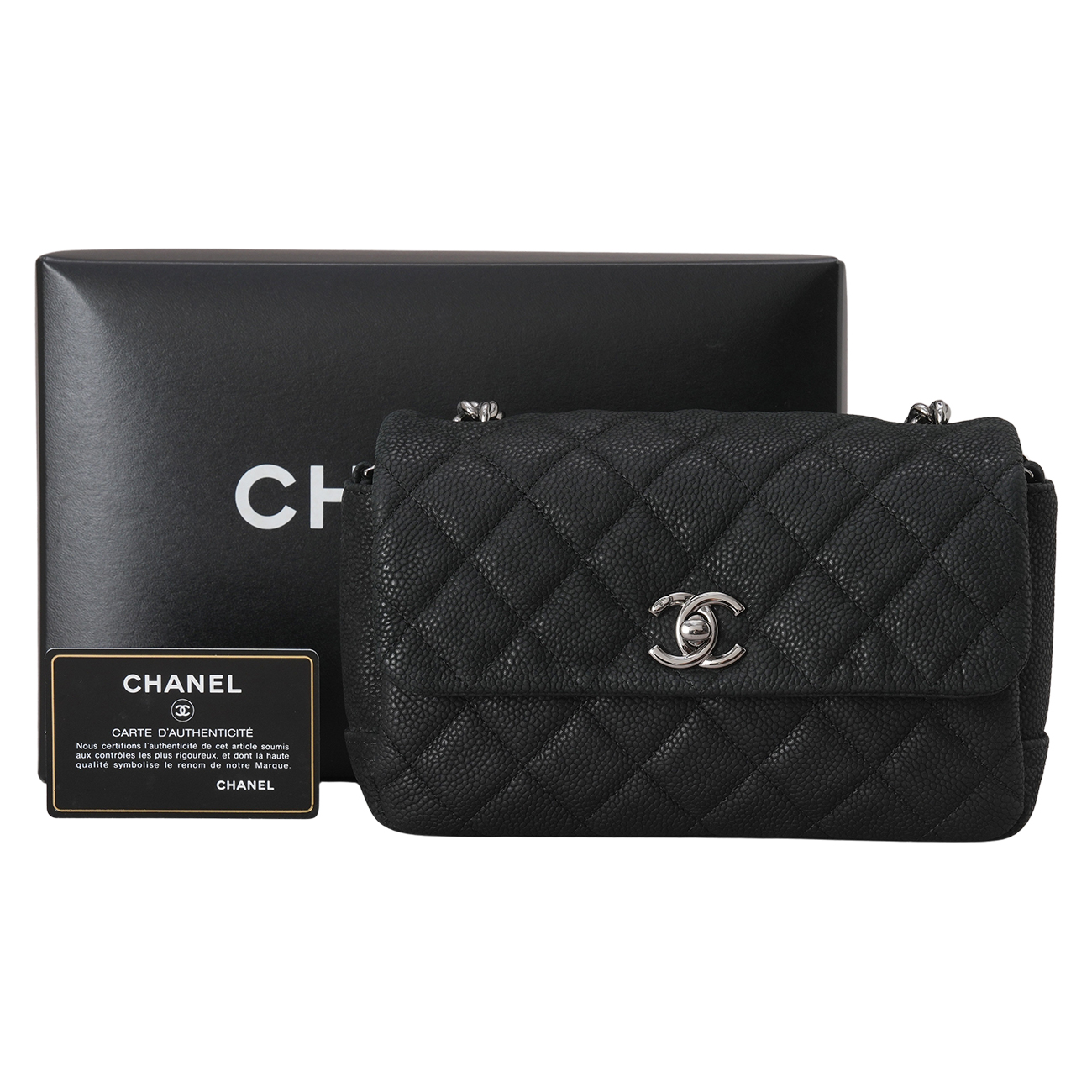 CHANEL(USED)샤넬 시즌 캐비어 미니 체인 숄더백