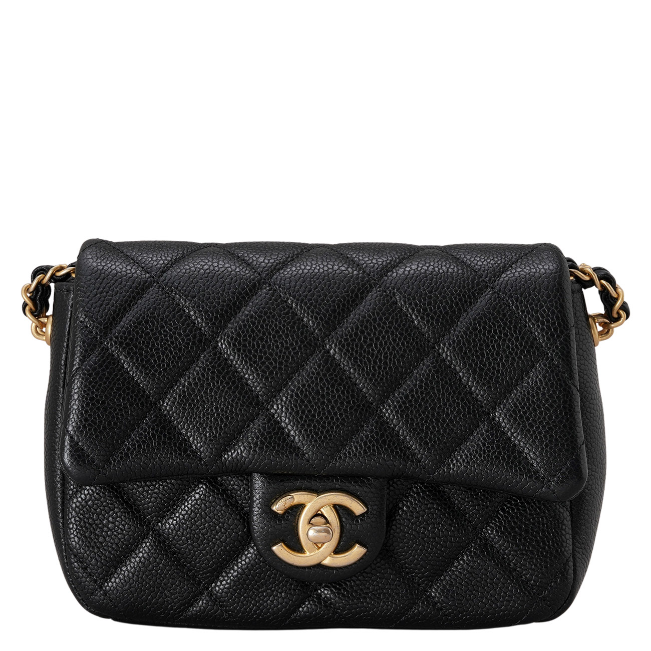 CHANEL(USED)샤넬 CC로고 캐비어 체인 크로스백