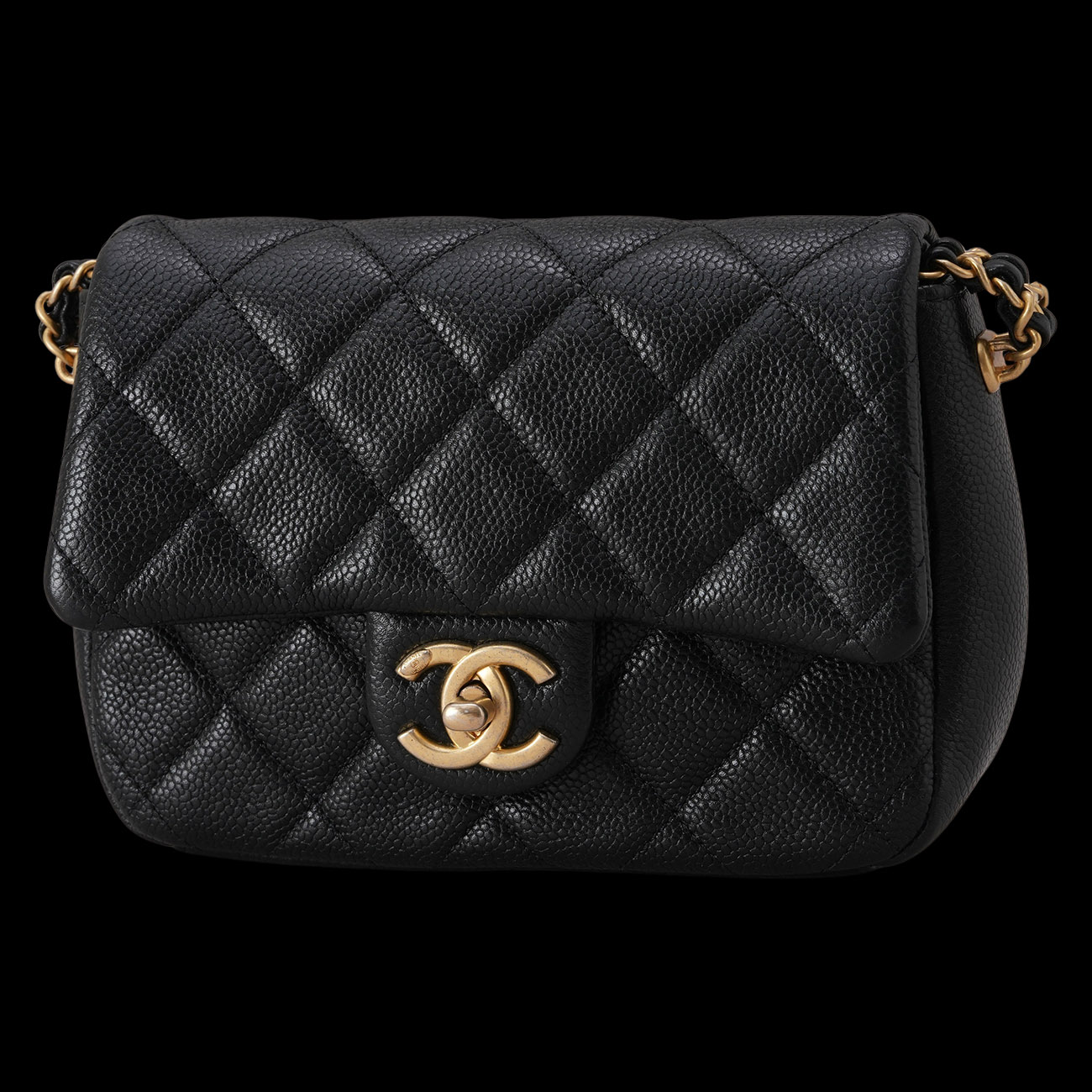 CHANEL(USED)샤넬 CC로고 캐비어 체인 크로스백