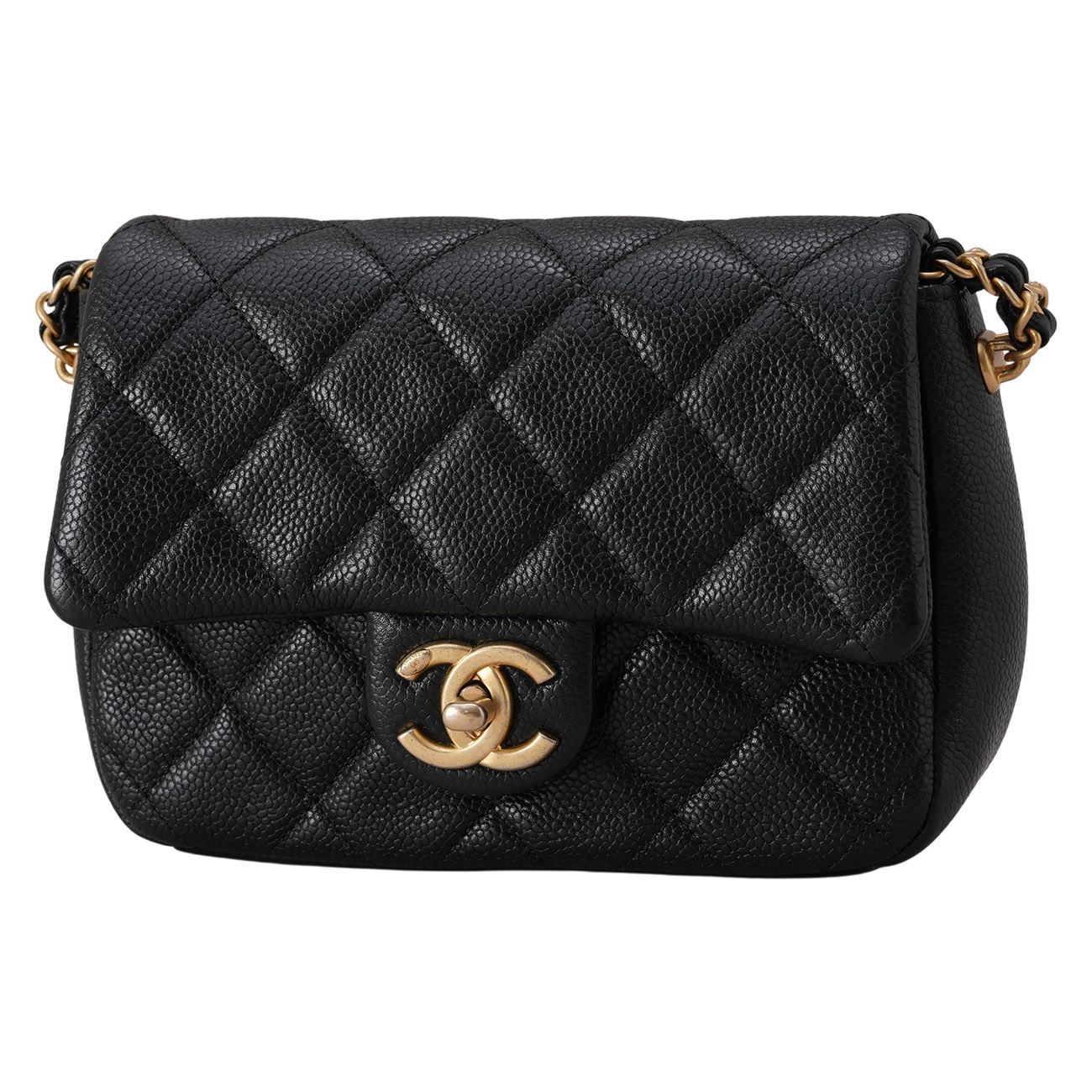 CHANEL(USED)샤넬 CC로고 캐비어 체인 크로스백