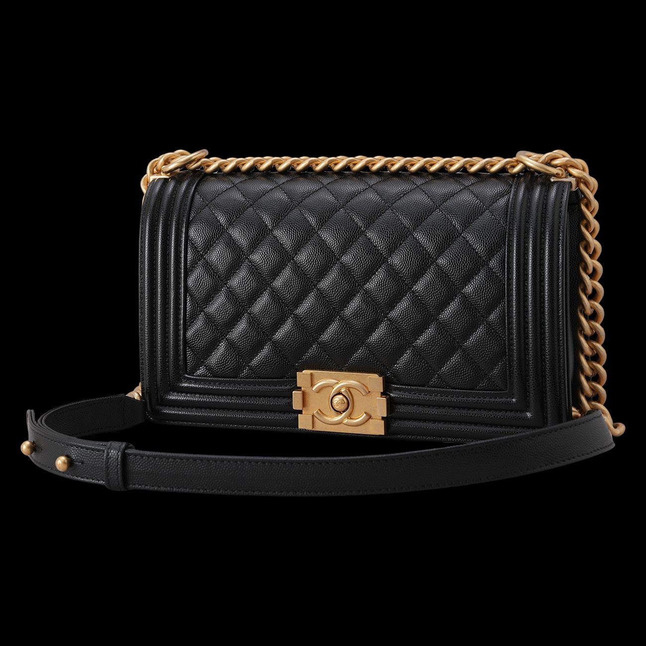 CHANEL(USED)샤넬 A67086 캐비어 보이백 미듐
