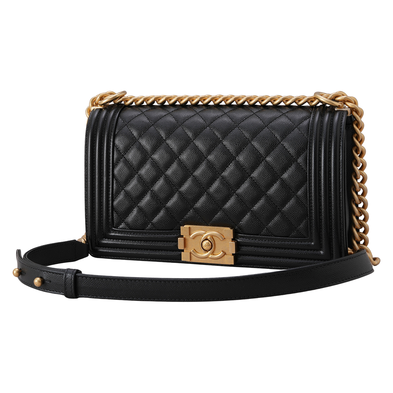 CHANEL(USED)샤넬 A67086 캐비어 보이백 미듐