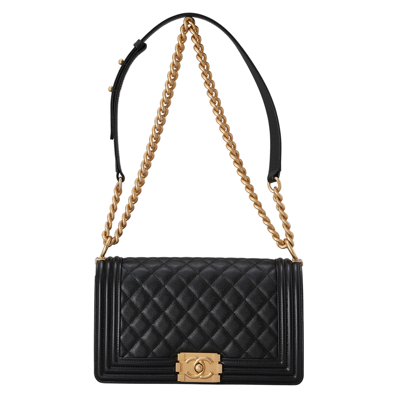 CHANEL(USED)샤넬 A67086 캐비어 보이백 미듐