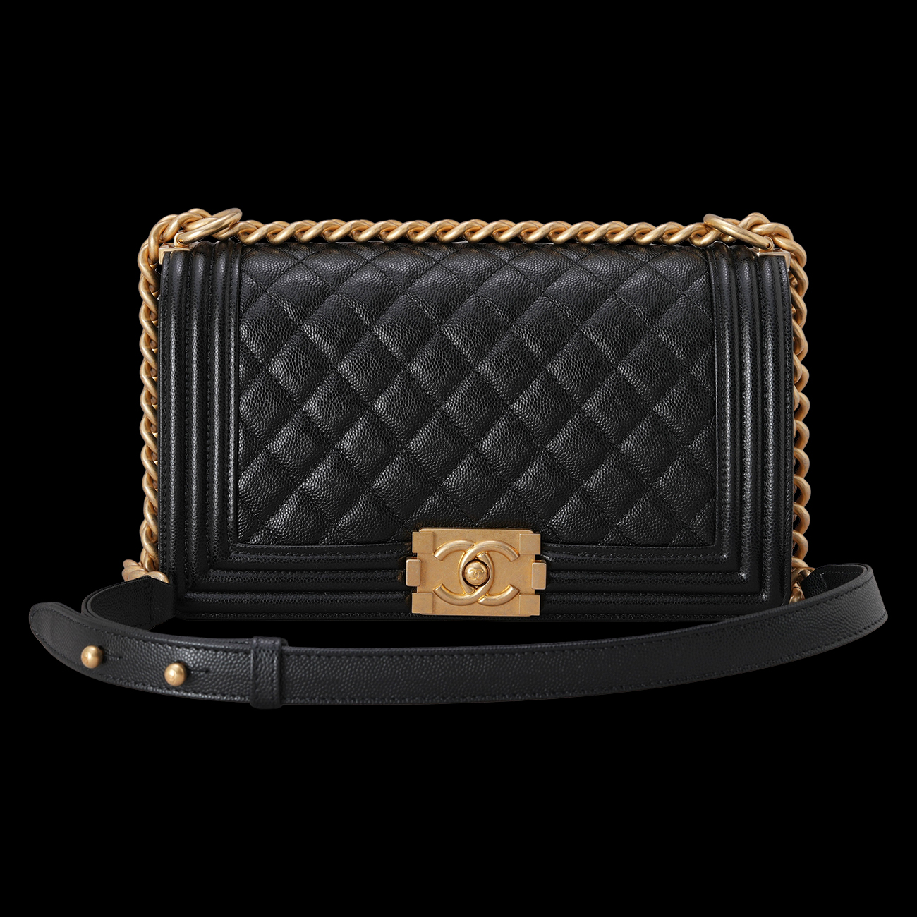 CHANEL(USED)샤넬 A67086 캐비어 보이백 미듐