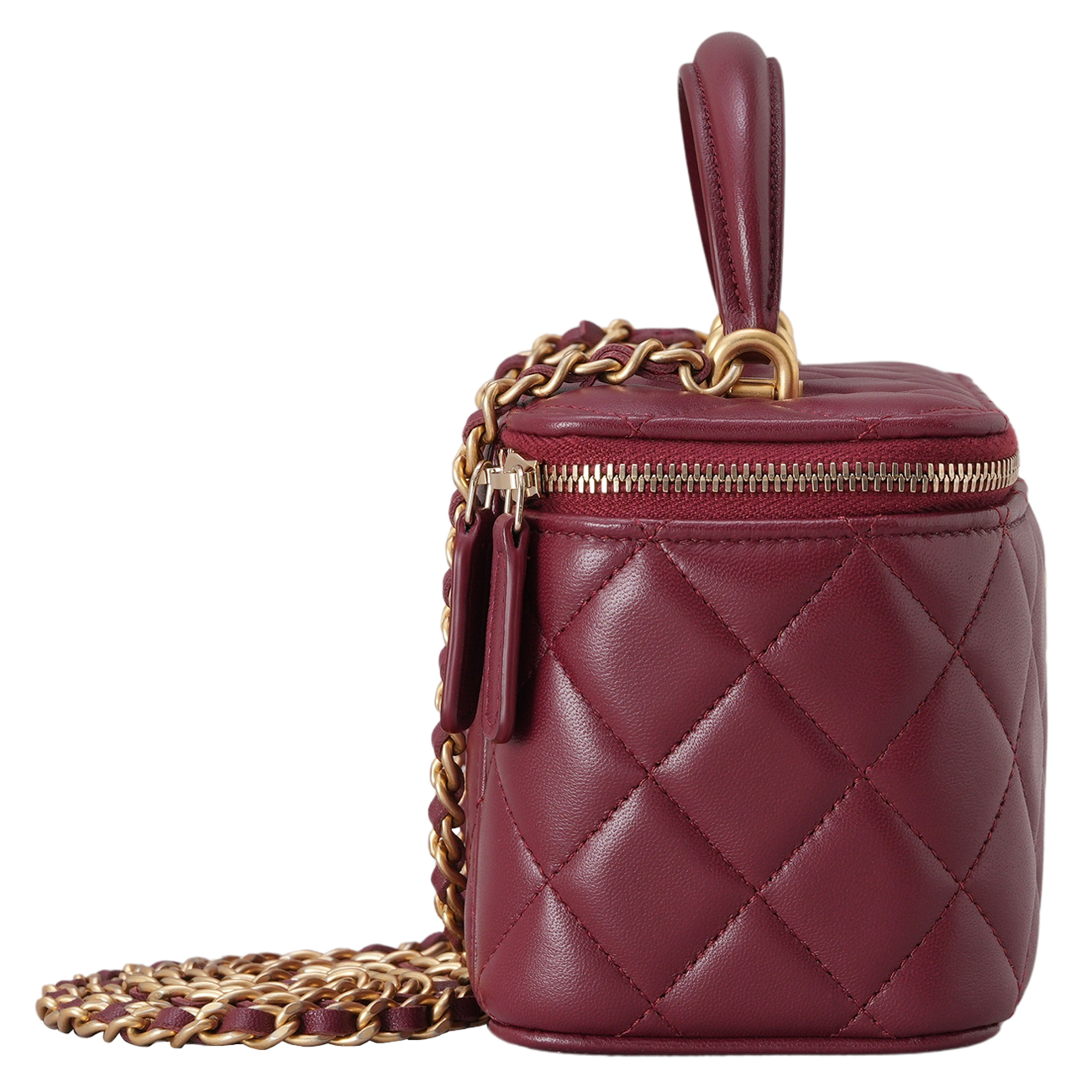 CHANEL(USED)샤넬 램스킨 베니티 탑 핸들백