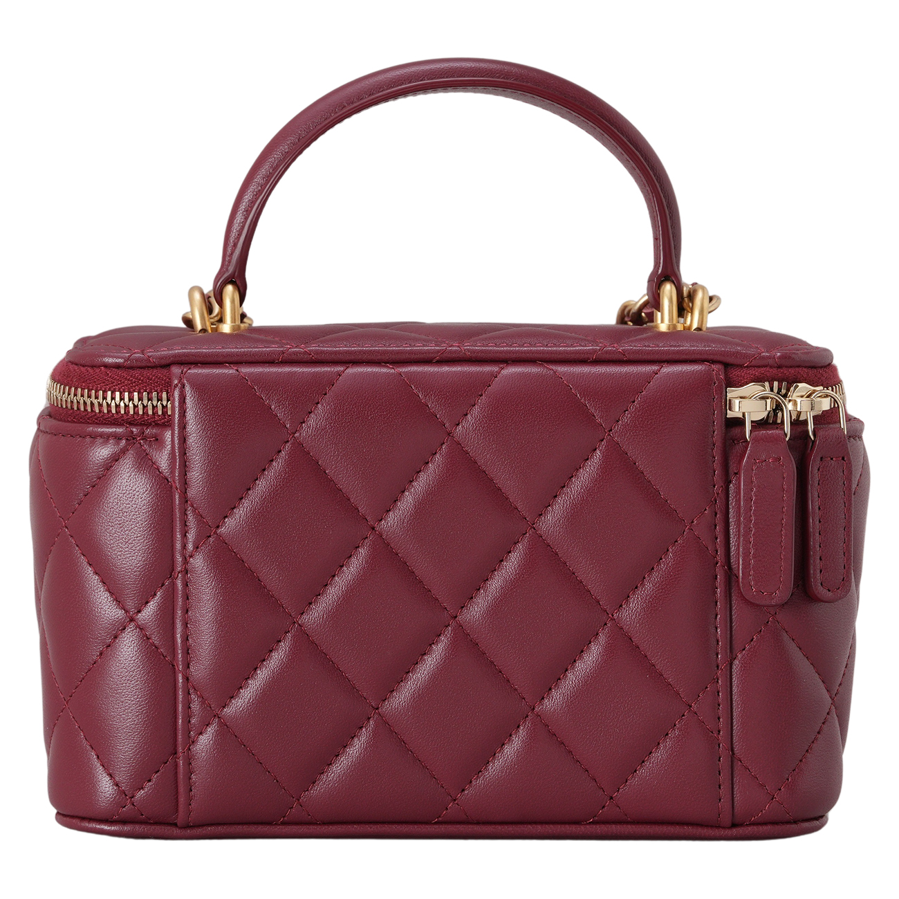 CHANEL(USED)샤넬 램스킨 베니티 탑 핸들백