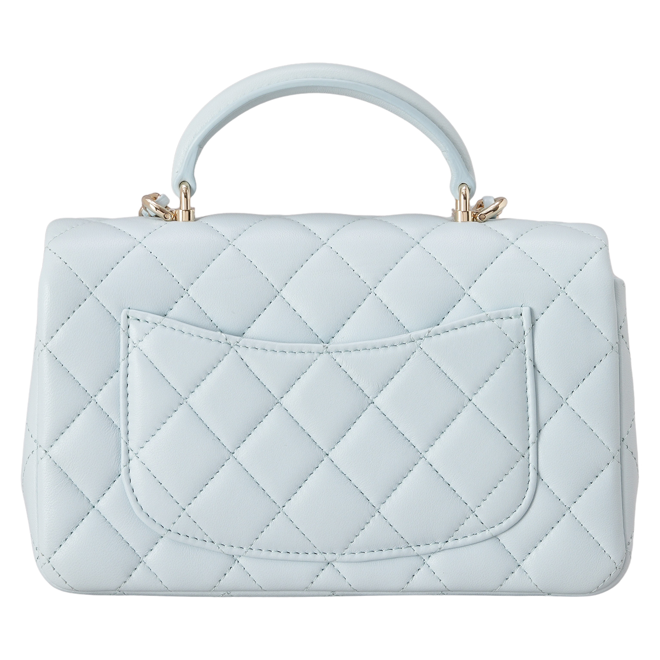 CHANEL(USED)샤넬 램스킨 클래식 뉴미니 탑 핸들백