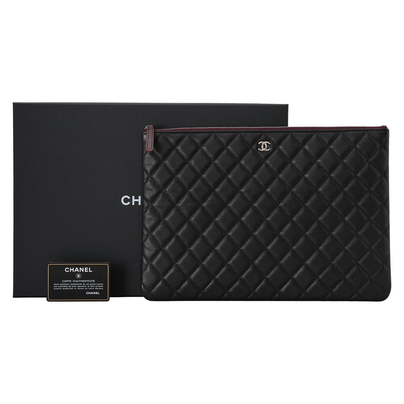 CHANEL(USED)샤넬 캐비어 클래식 라지 클러치