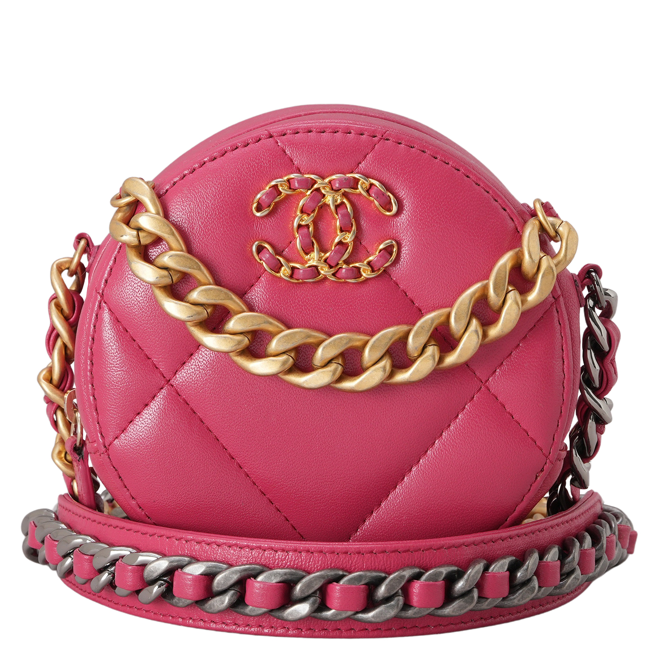 CHANEL(USED)샤넬 AP0945 19 라운드 램스킨 체인 크로스백