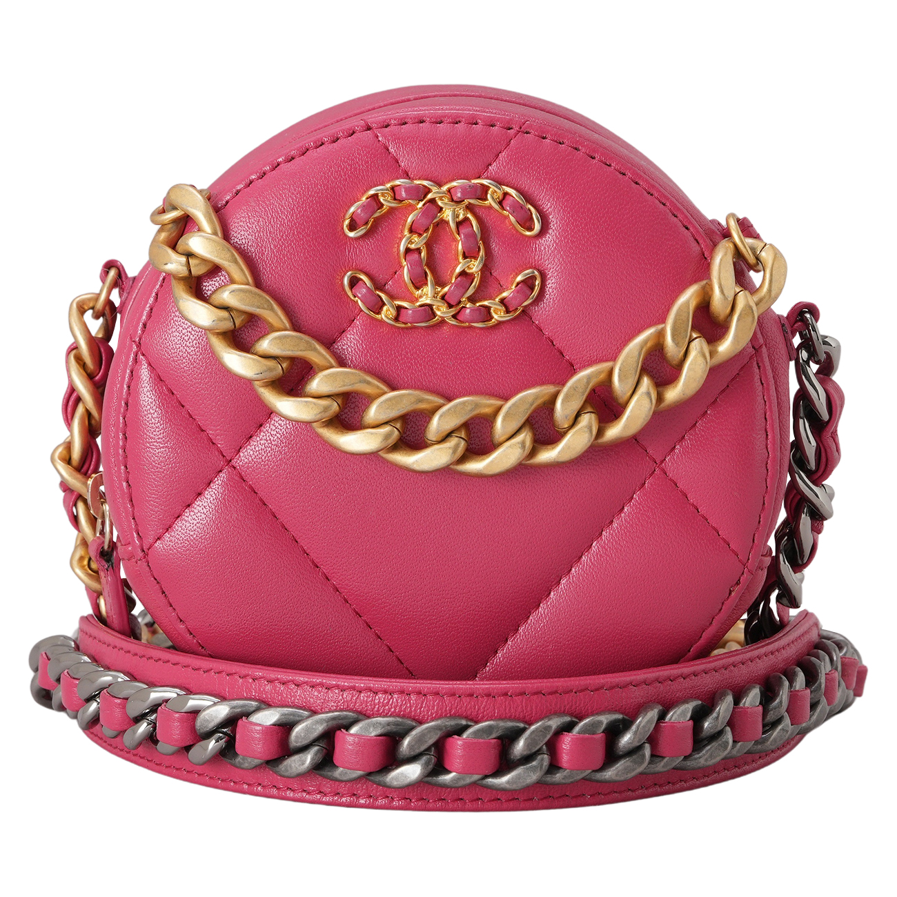 CHANEL(USED)샤넬 AP0945 19 라운드 램스킨 체인 크로스백